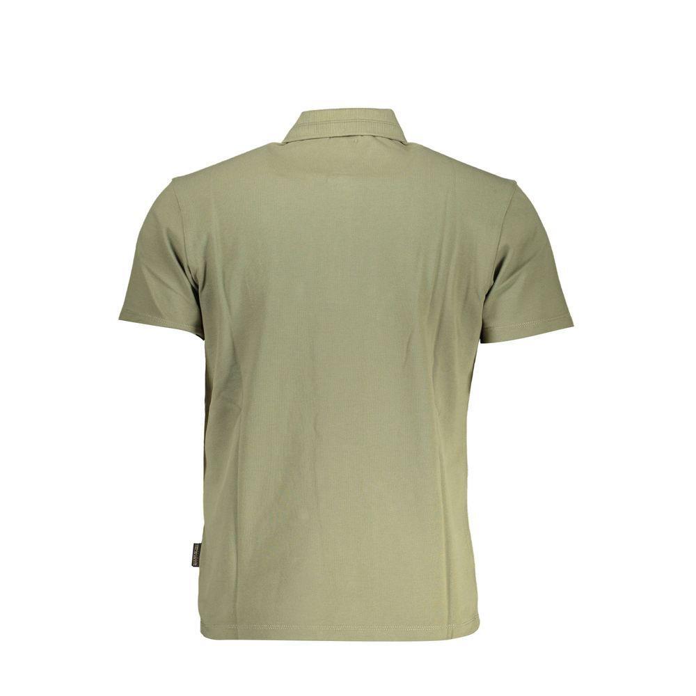 Napapijri Green Cotton Mens Polo Shirt NA-19583-M-FBB-305