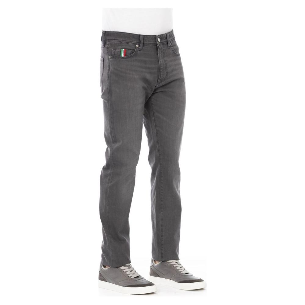 Baldinini Trend Gray Cotton Men Jeans Baldinini Trend Dim Gray