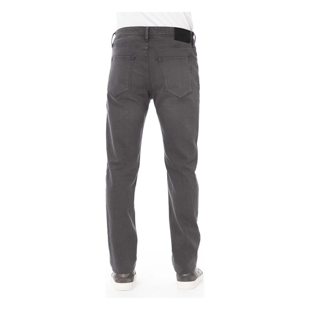Baldinini Trend Gray Cotton Men Jeans Baldinini Trend Dim Gray