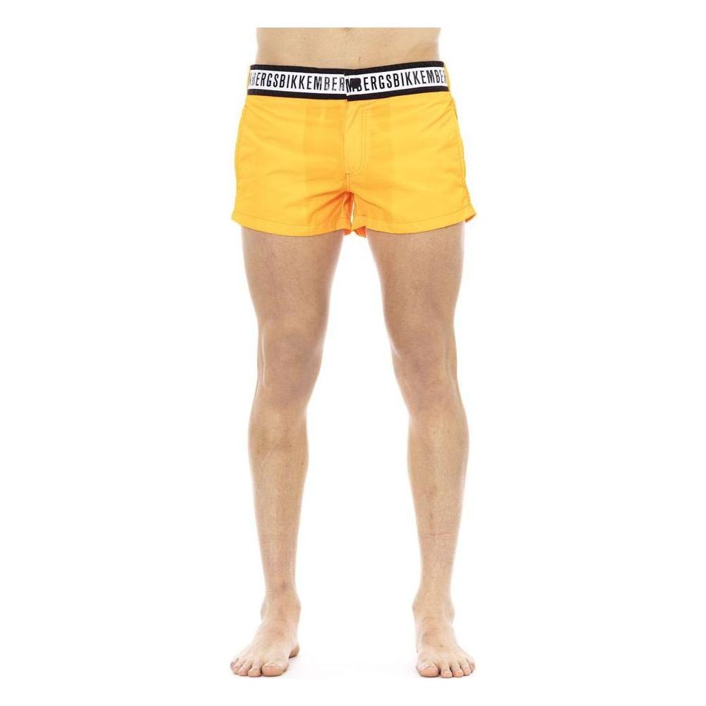 Bikkembergs Orange Polyamide Men Swimwear Bikkembergs Tan