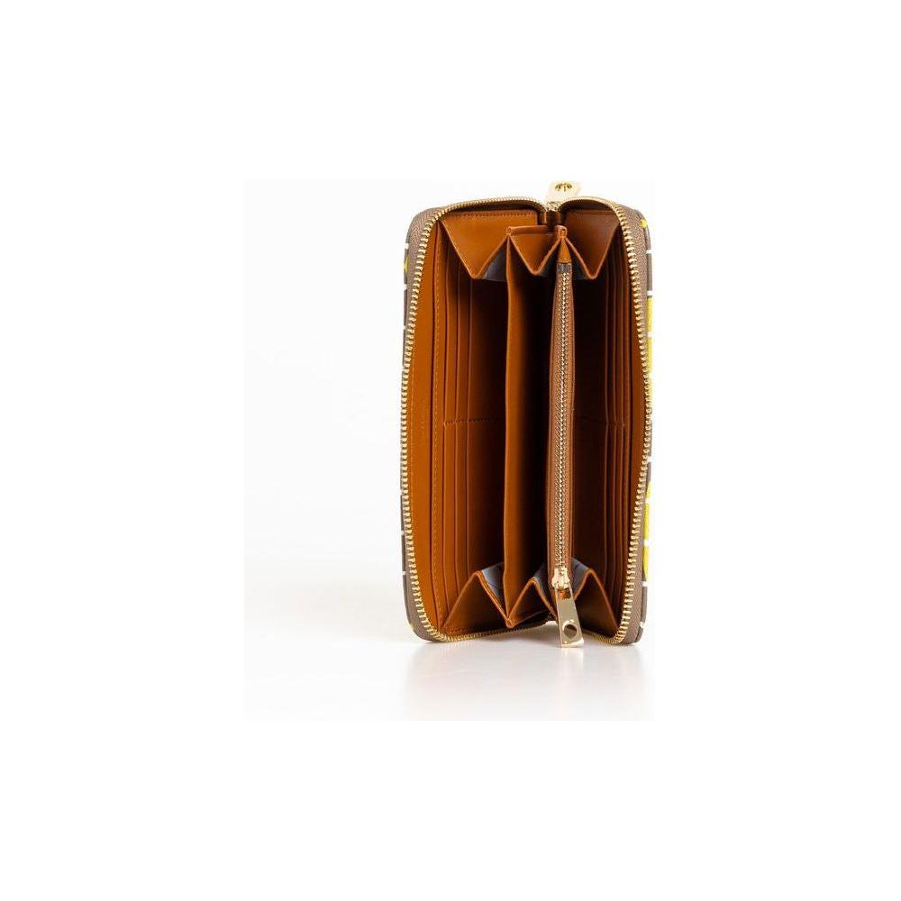 Trussardi Beige Leather Women Wallet Wallet Trussardi Black