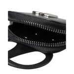 Dolce & Gabbana Black Calfskin Leather DG Logo Coin Purse Lanyard Wallet SMY10336