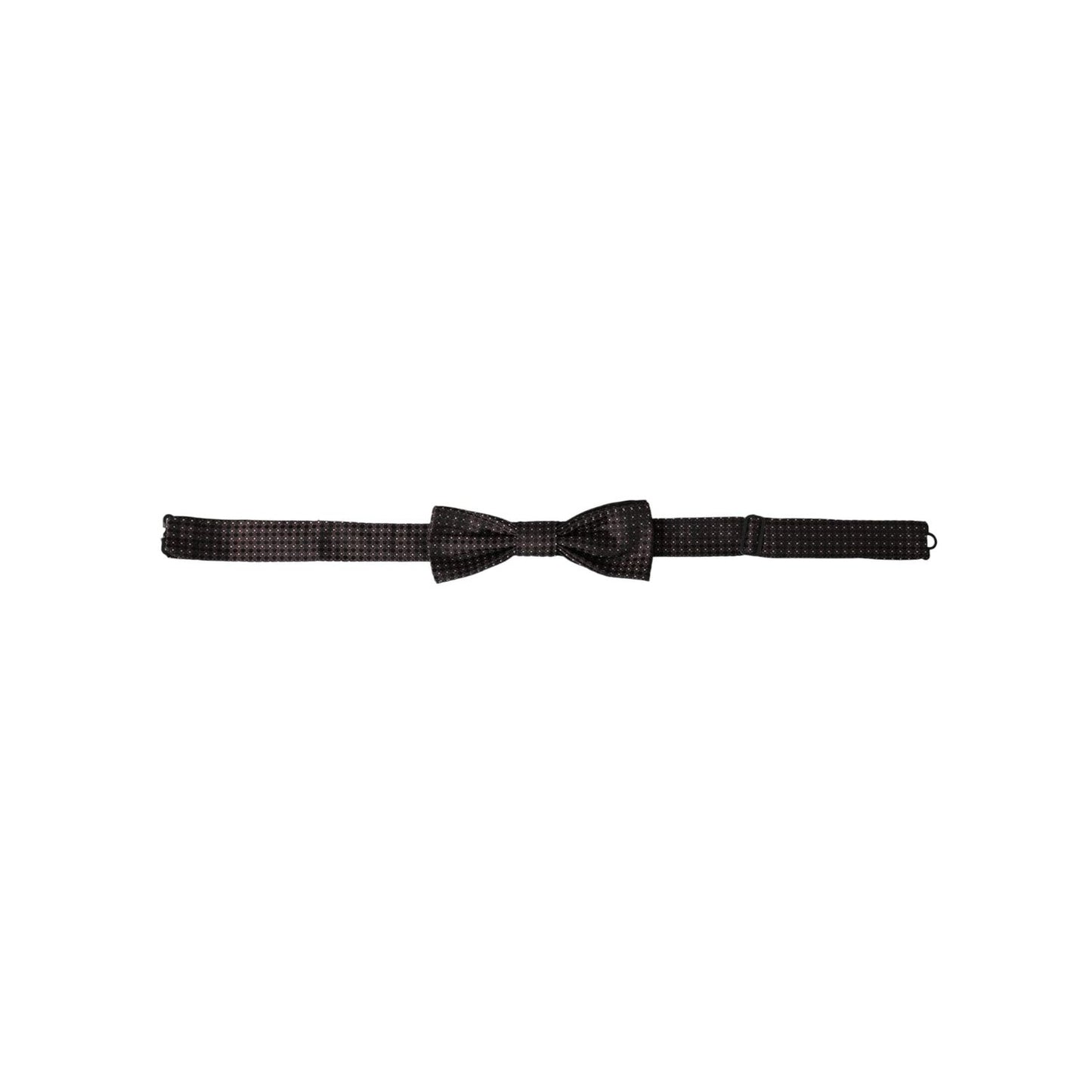 Dolce & Gabbana Brown Fantasy Silk Adjustable Neck Men Papillon Bow Tie