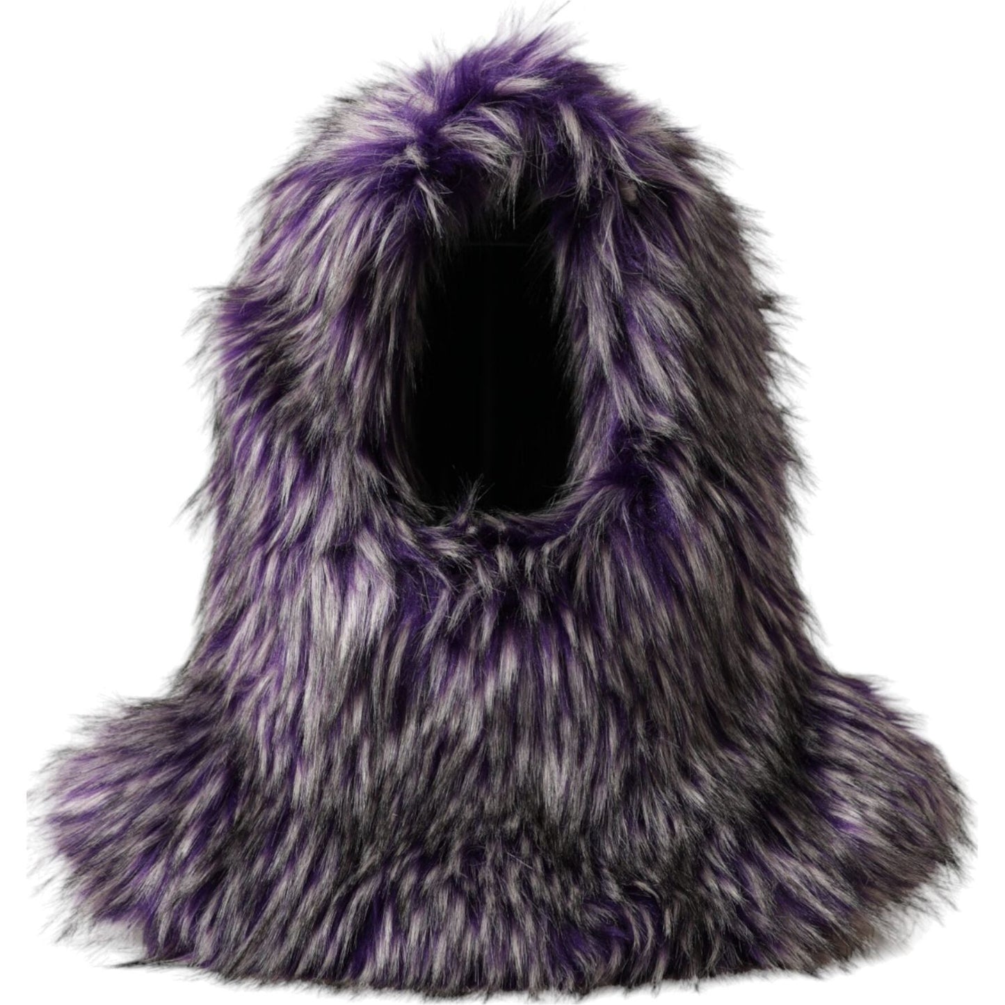 Dolce & Gabbana Purple Faux Fur Whole Head Wrap Hat Dolce & Gabbana Dark Slate Gray