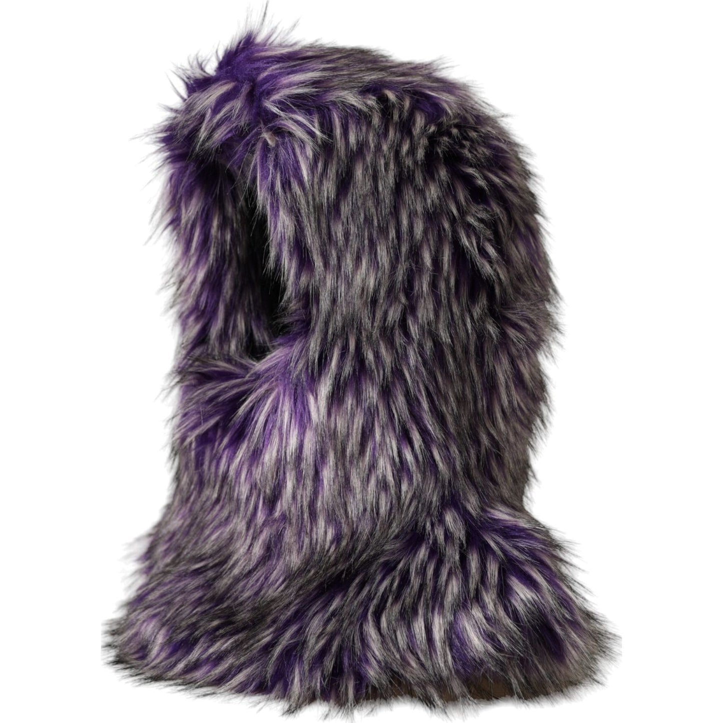 Dolce & Gabbana Purple Faux Fur Whole Head Wrap Hat Dolce & Gabbana Dark Slate Gray