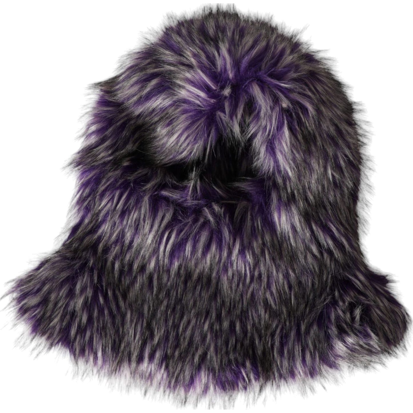 Dolce & Gabbana Purple Faux Fur Whole Head Wrap Hat Dolce & Gabbana Dark Slate Gray