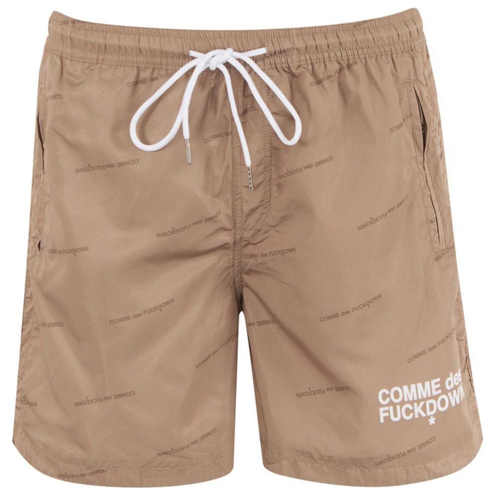 Comme Des Fuckdown Beige Polyester Men Swimwear Comme Des Fuckdown Rosy Brown