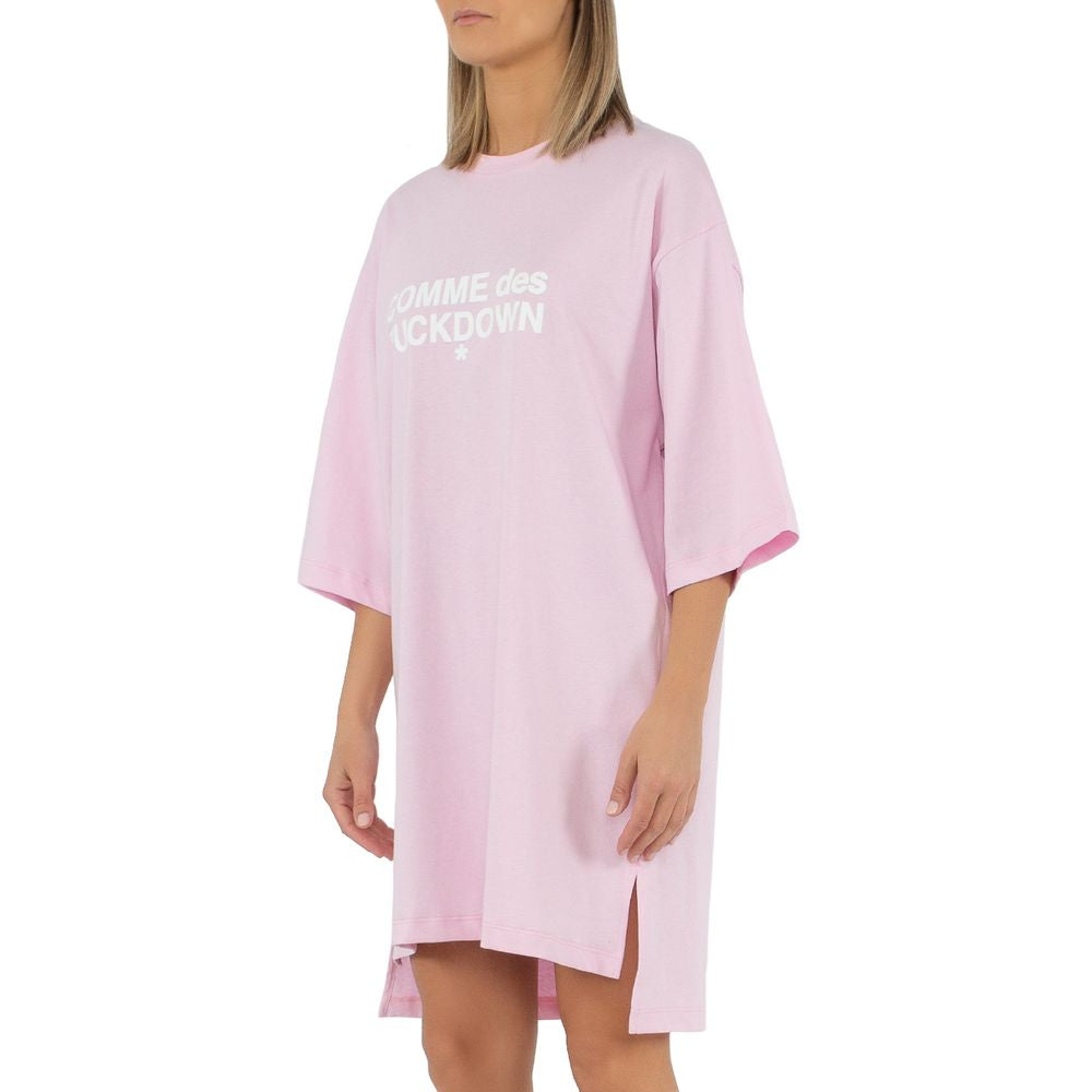 Comme Des Fuckdown Pink Cotton Dress Comme Des Fuckdown Thistle
