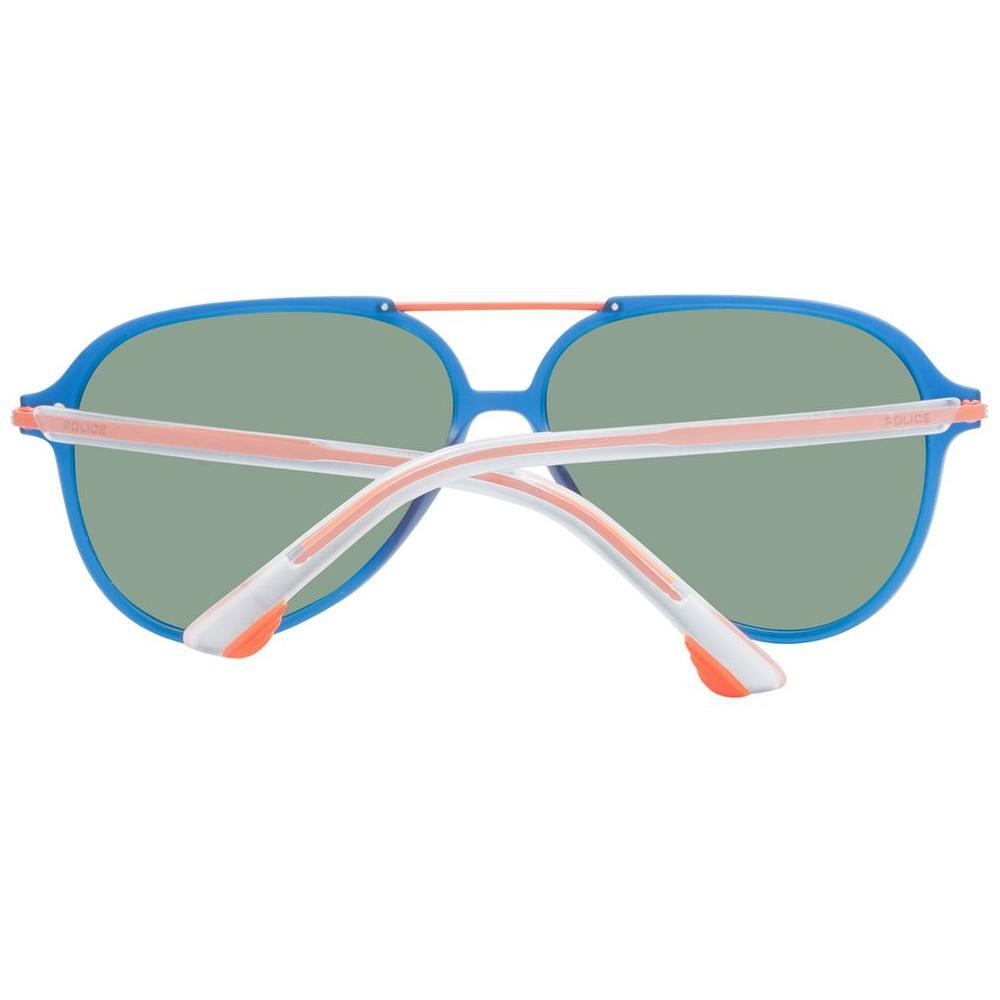 Police Blue Plastic Sunglasses