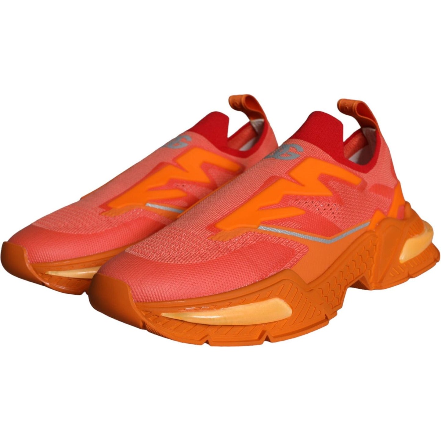 Dolce & Gabbana Orange Airmaster Low Top Men Sneakers Shoes Dolce & Gabbana Chocolate