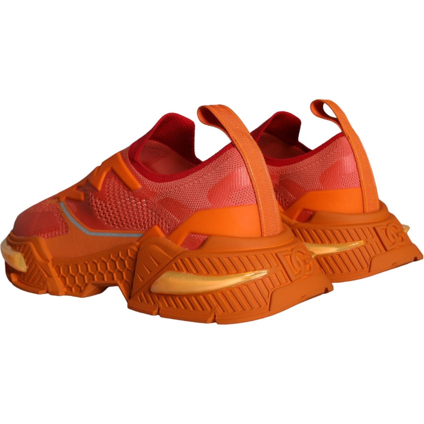 Dolce & Gabbana Orange Airmaster Low Top Men Sneakers Shoes Dolce & Gabbana Sienna