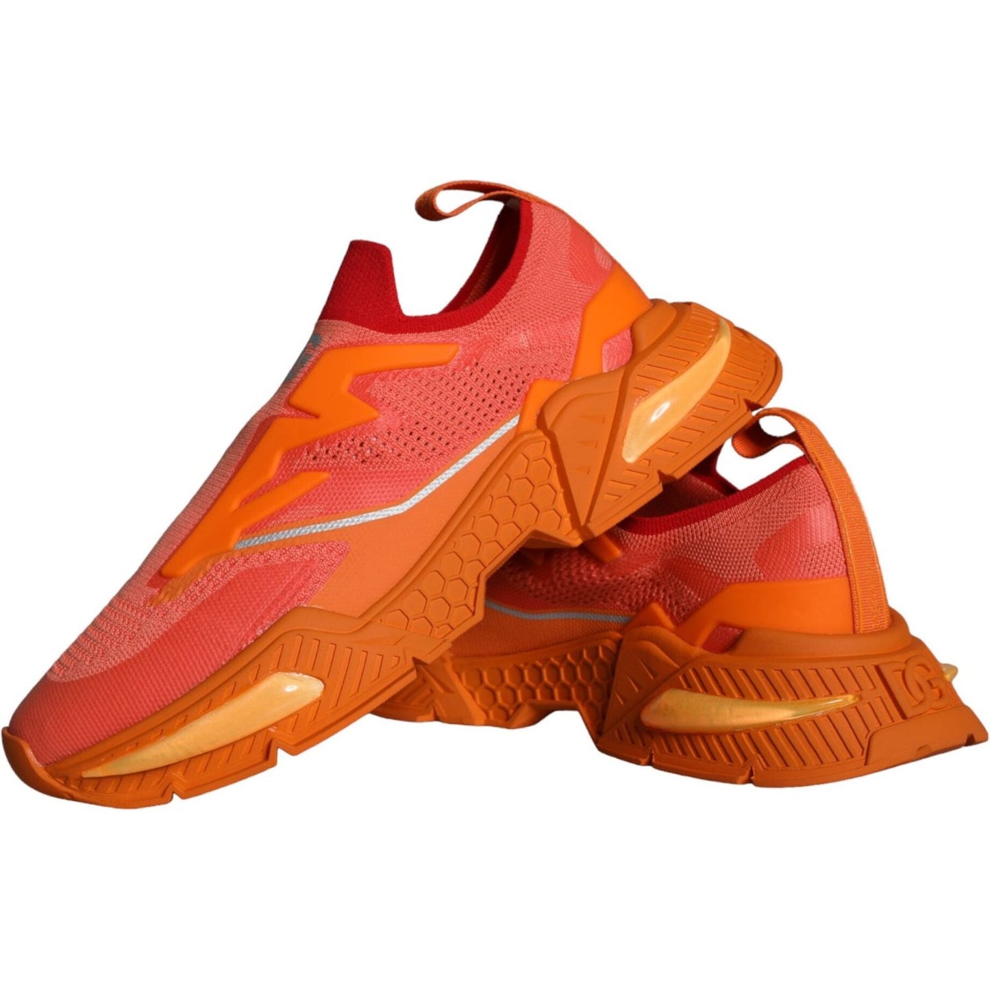 Dolce & Gabbana Orange Airmaster Low Top Men Sneakers Shoes Dolce & Gabbana Chocolate