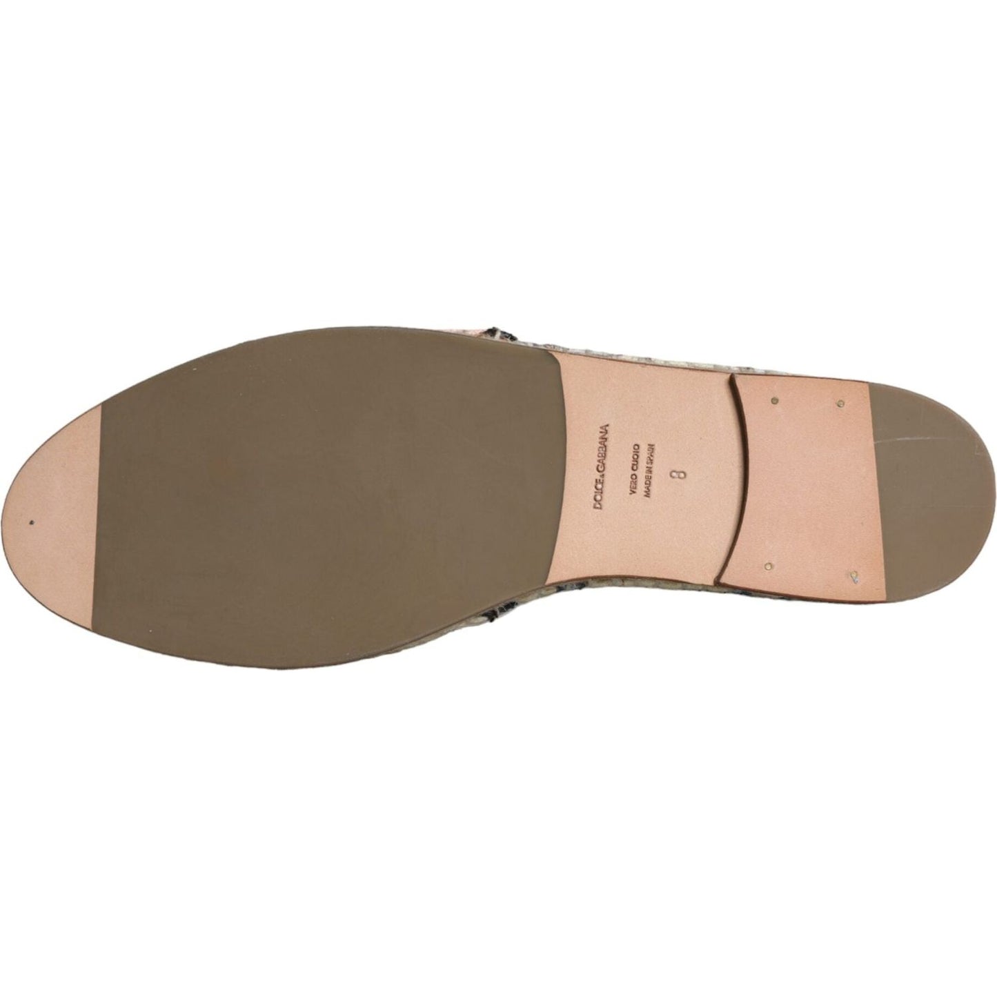 Dolce & Gabbana Beige Floral Canvas Espadrilles Slip On Shoes Dolce & Gabbana Dim Gray