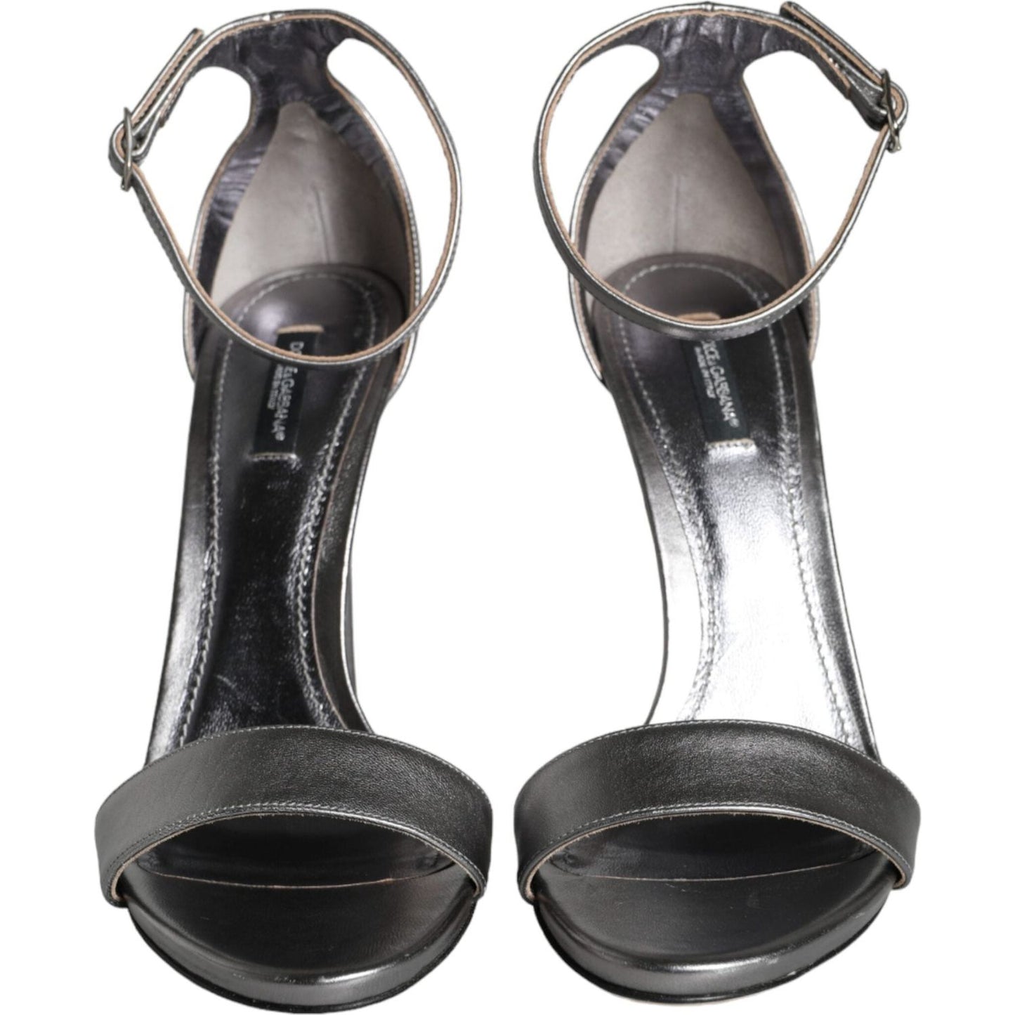 Dolce & Gabbana Silver KEIRA Heels Ankle Strap Sandals Shoes Dolce & Gabbana Dark Slate Gray