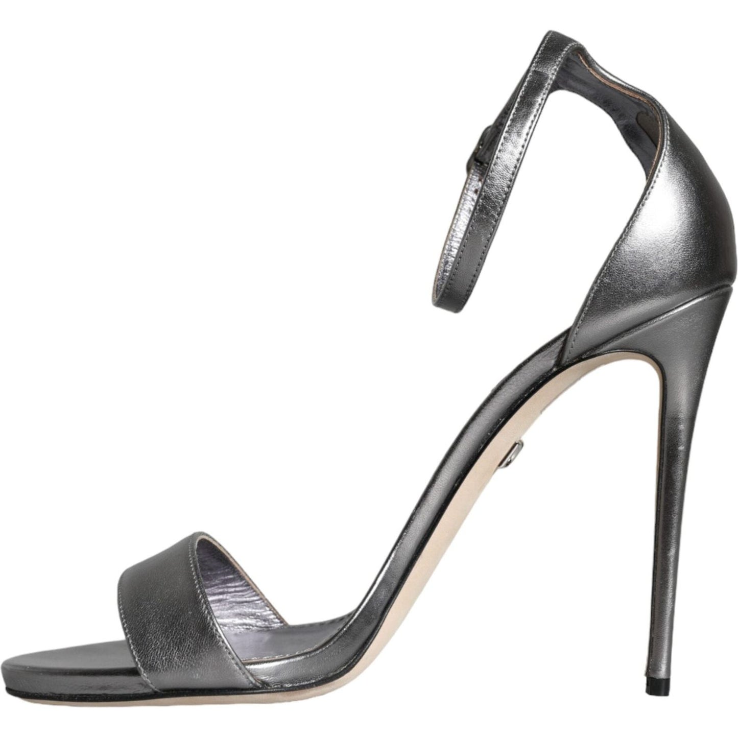 Dolce & Gabbana Silver KEIRA Heels Ankle Strap Sandals Shoes Dolce & Gabbana Dim Gray