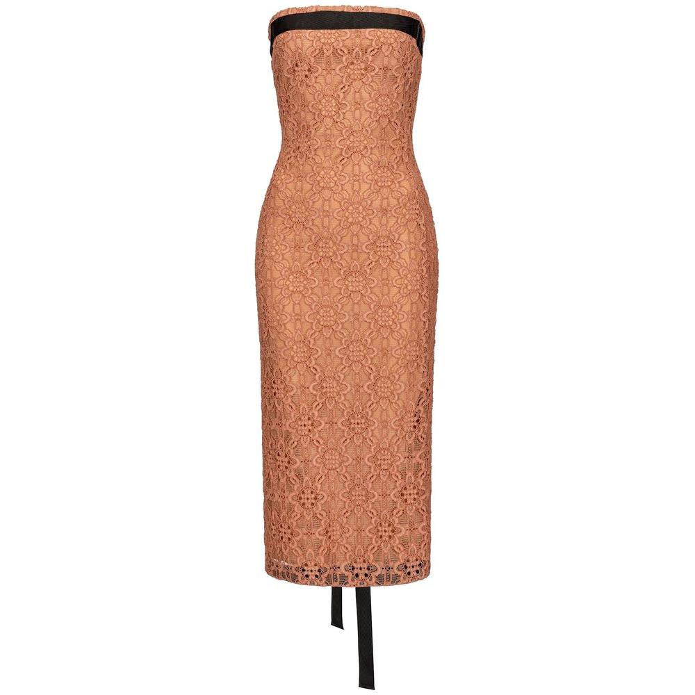 PINKO Pink Cotton Dress PINKO Rosy Brown