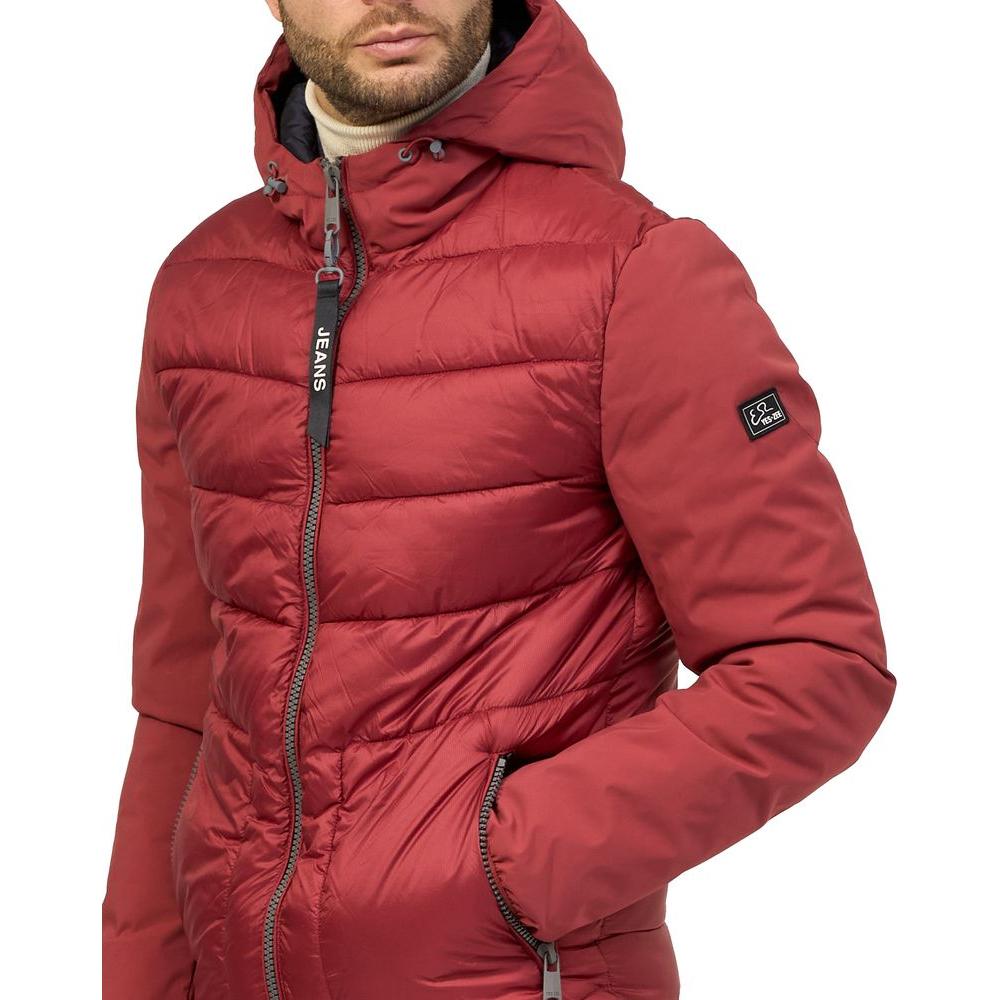 Yes Zee Red Nylon Jacket Yes Zee Brown