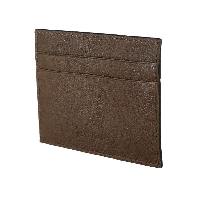 Billionaire Italian Couture Elegant Turtledove Leather Men's Wallet Wallet Billionaire Italian Couture Dark Olive Green