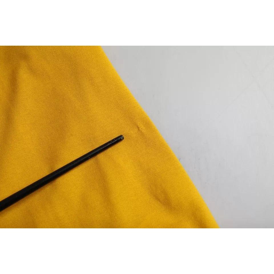 Dolce & Gabbana Dark Yellow Logo Cotton Round Neck T-shirt Dolce & Gabbana Dark Goldenrod