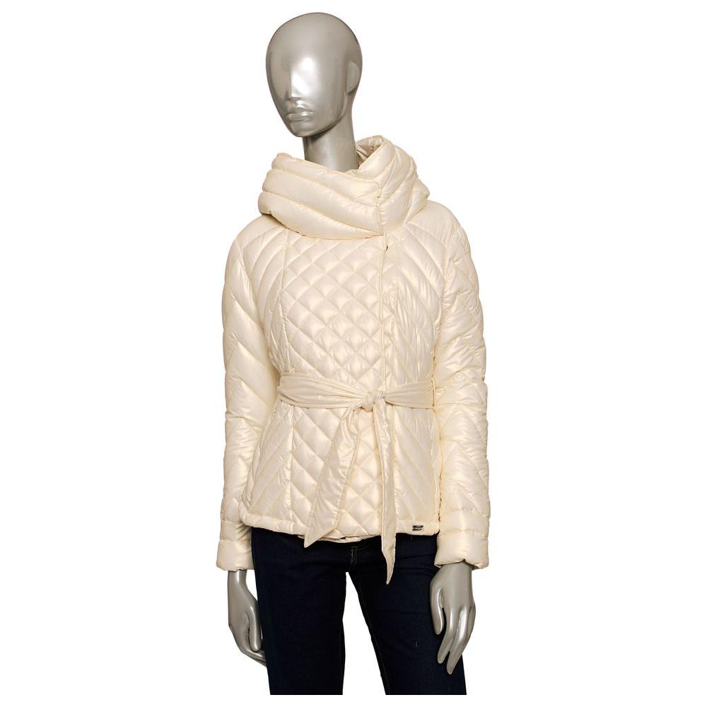 Baldinini Trend Beige Polyester Women Jacket Baldinini Trend Light Gray