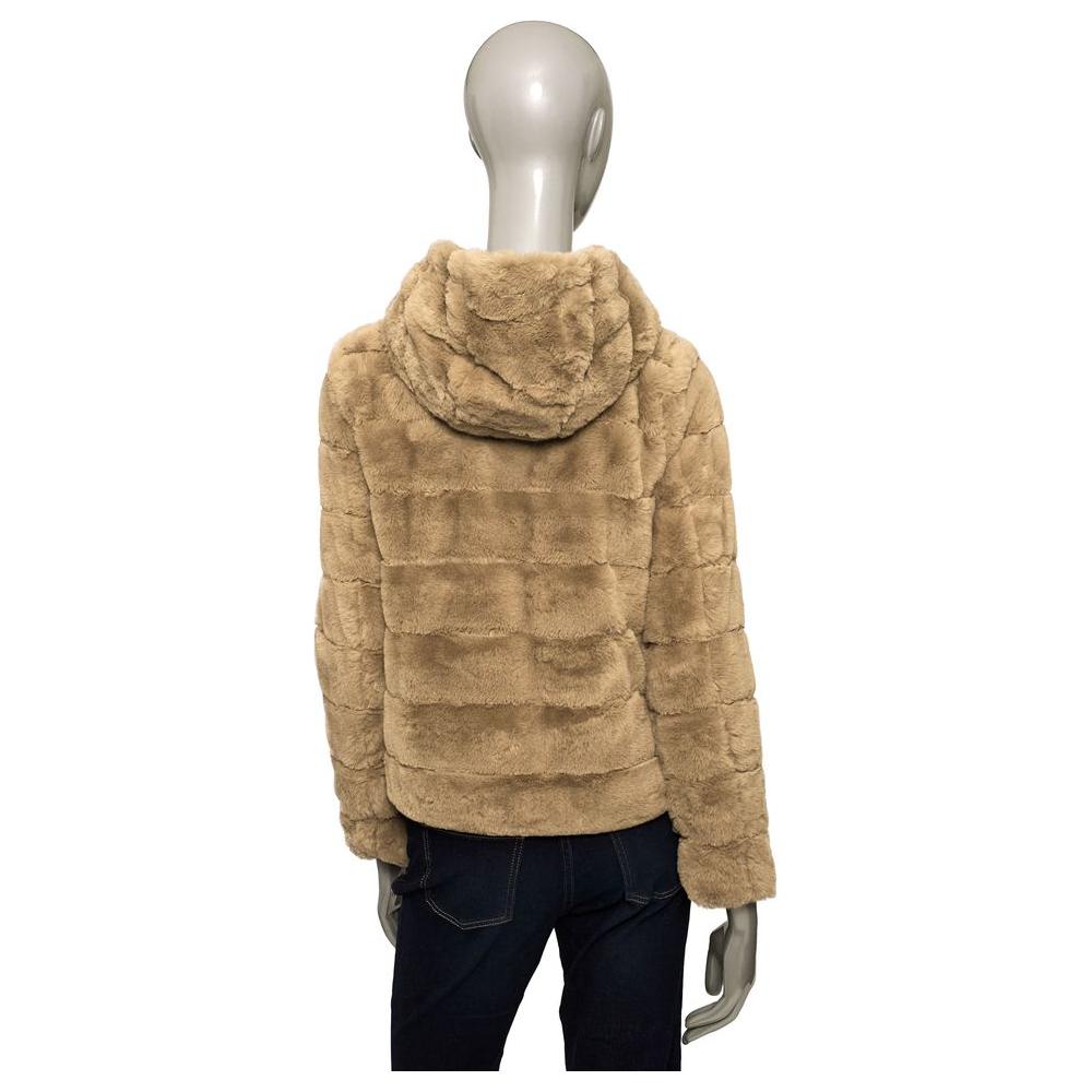 Baldinini Trend Beige Polyester Women Jacket Baldinini Trend Rosy Brown
