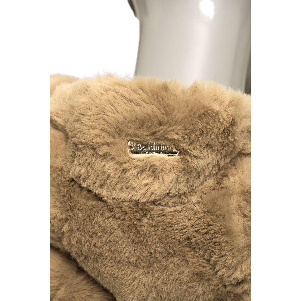 Baldinini Trend Beige Polyester Women Jacket Baldinini Trend Rosy Brown