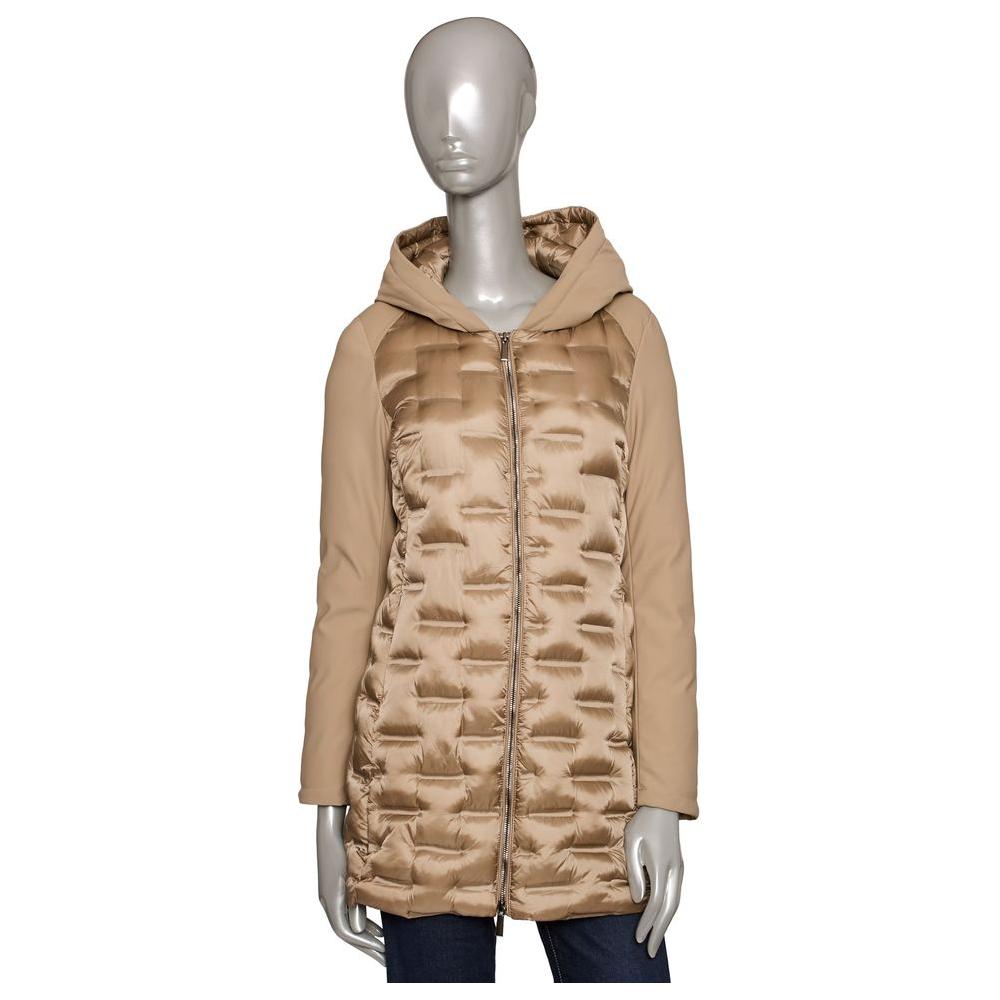 Baldinini Trend Beige Polyester Women Jacket Baldinini Trend Rosy Brown