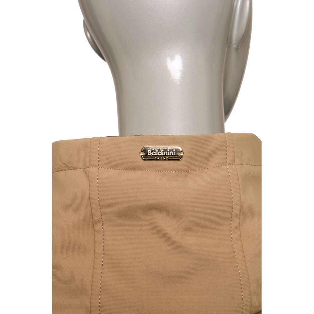 Baldinini Trend Beige Polyester Women Jacket Baldinini Trend Rosy Brown