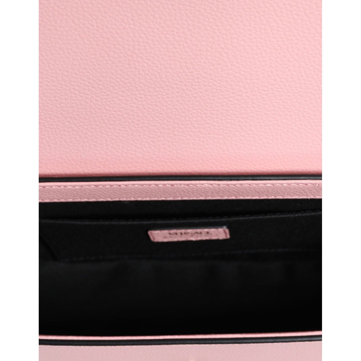 Versace Pink Grainy Calf Leather Logo Crossbody Shoulder Bag Versace Light Pink