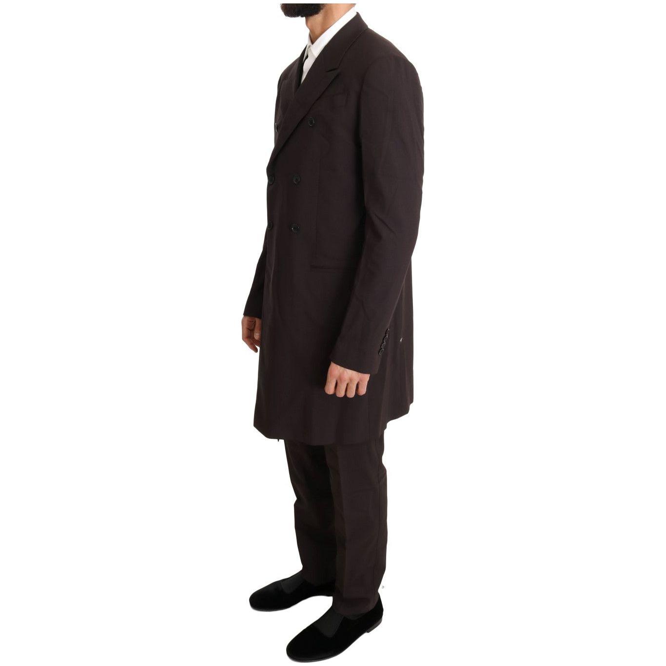 Dolce & Gabbana Elegant Bordeaux Double Breasted Suit Suit Dolce & Gabbana Black