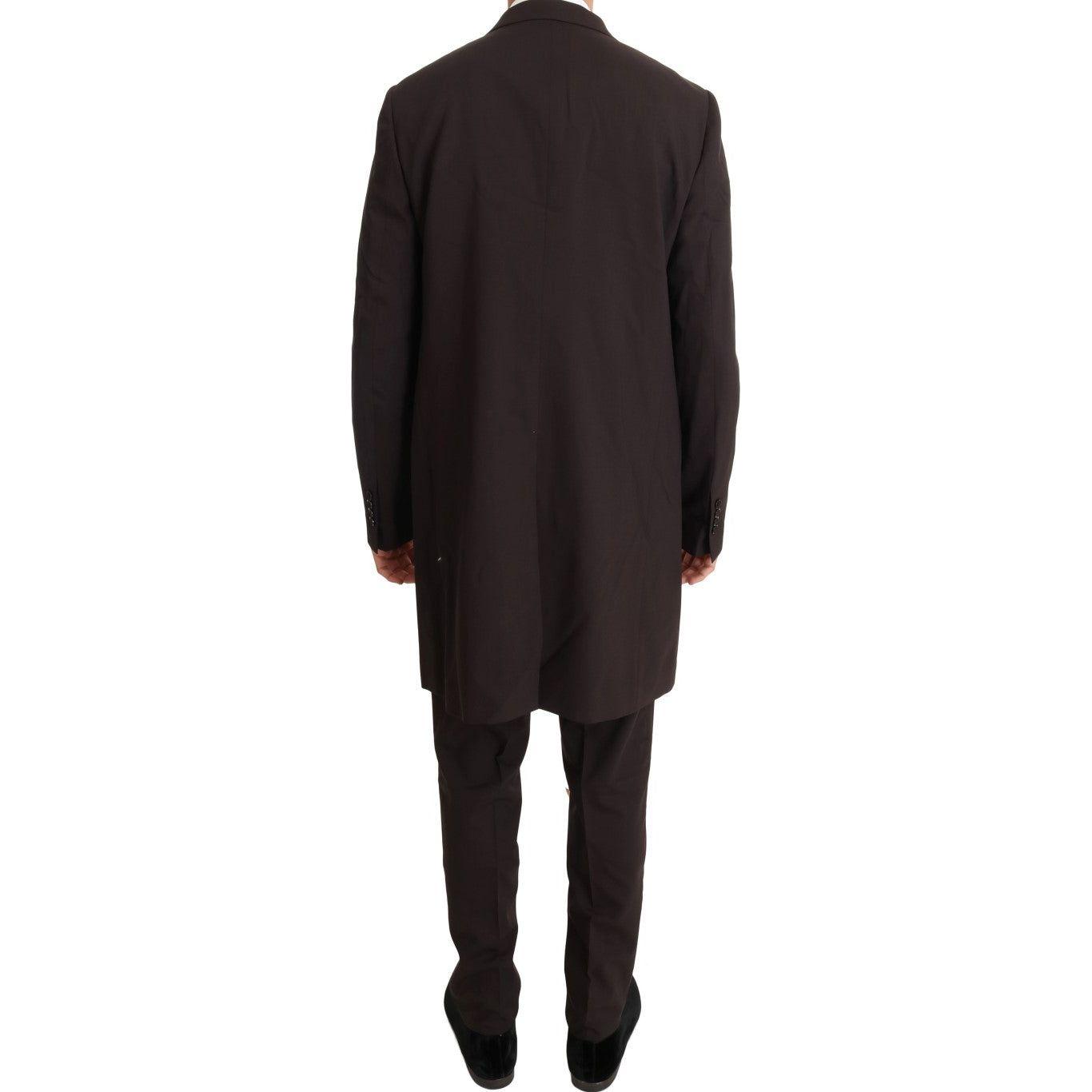 Dolce & Gabbana Elegant Bordeaux Double Breasted Suit Suit Dolce & Gabbana Black