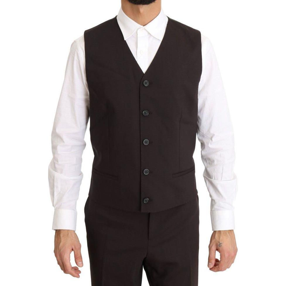 Dolce & Gabbana Elegant Bordeaux Double Breasted Suit Suit Dolce & Gabbana Dark Slate Gray