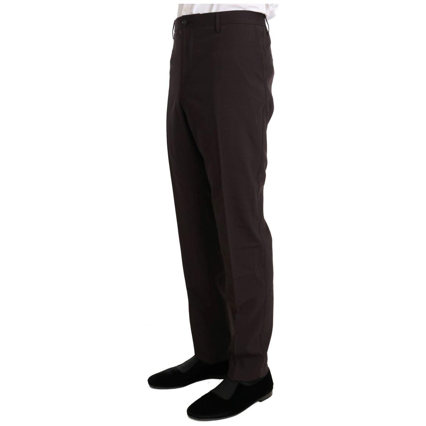 Dolce & Gabbana Elegant Bordeaux Double Breasted Suit Suit Dolce & Gabbana Black