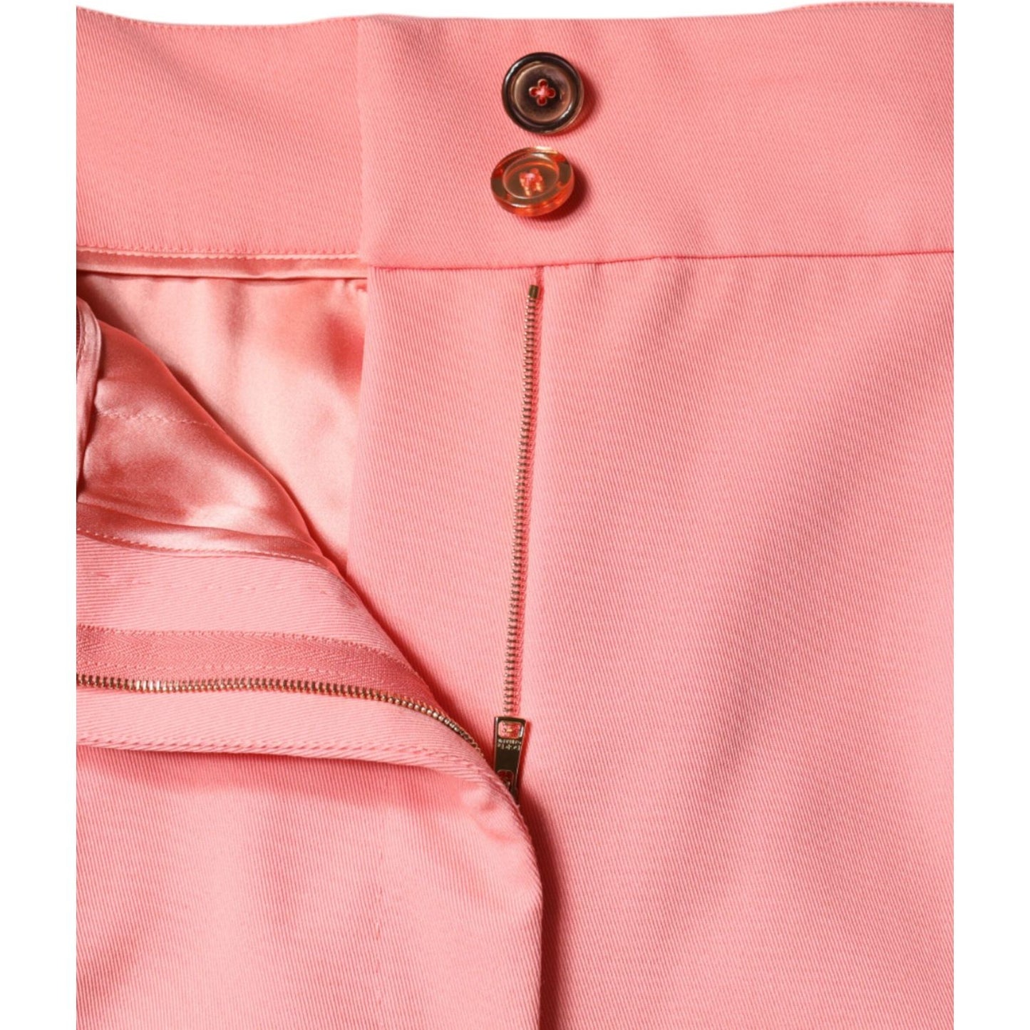 Dolce & Gabbana Rose Pink Polyester High Waist Tapered Pants Dolce & Gabbana Dark Salmon