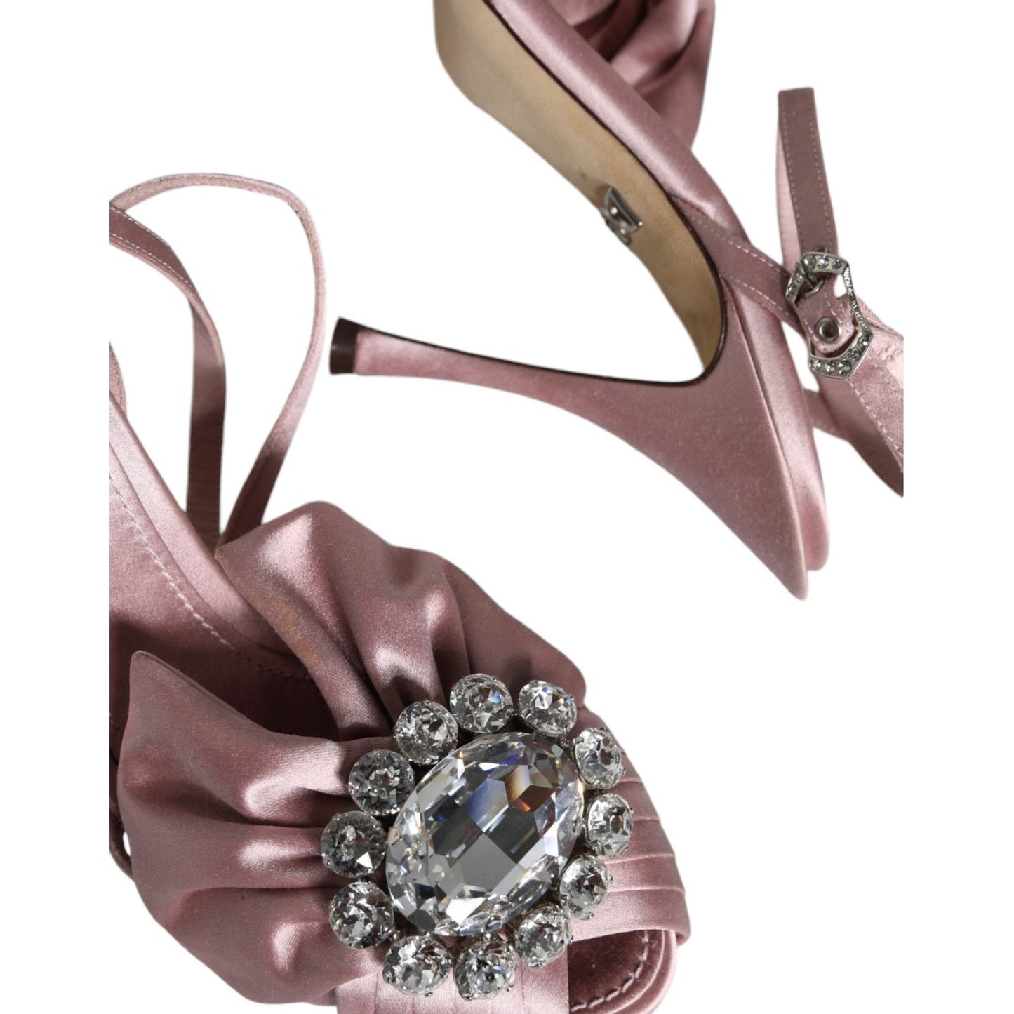 Dolce & Gabbana Pink Keira Crystal Heels Sandals Shoes Dolce & Gabbana Dim Gray