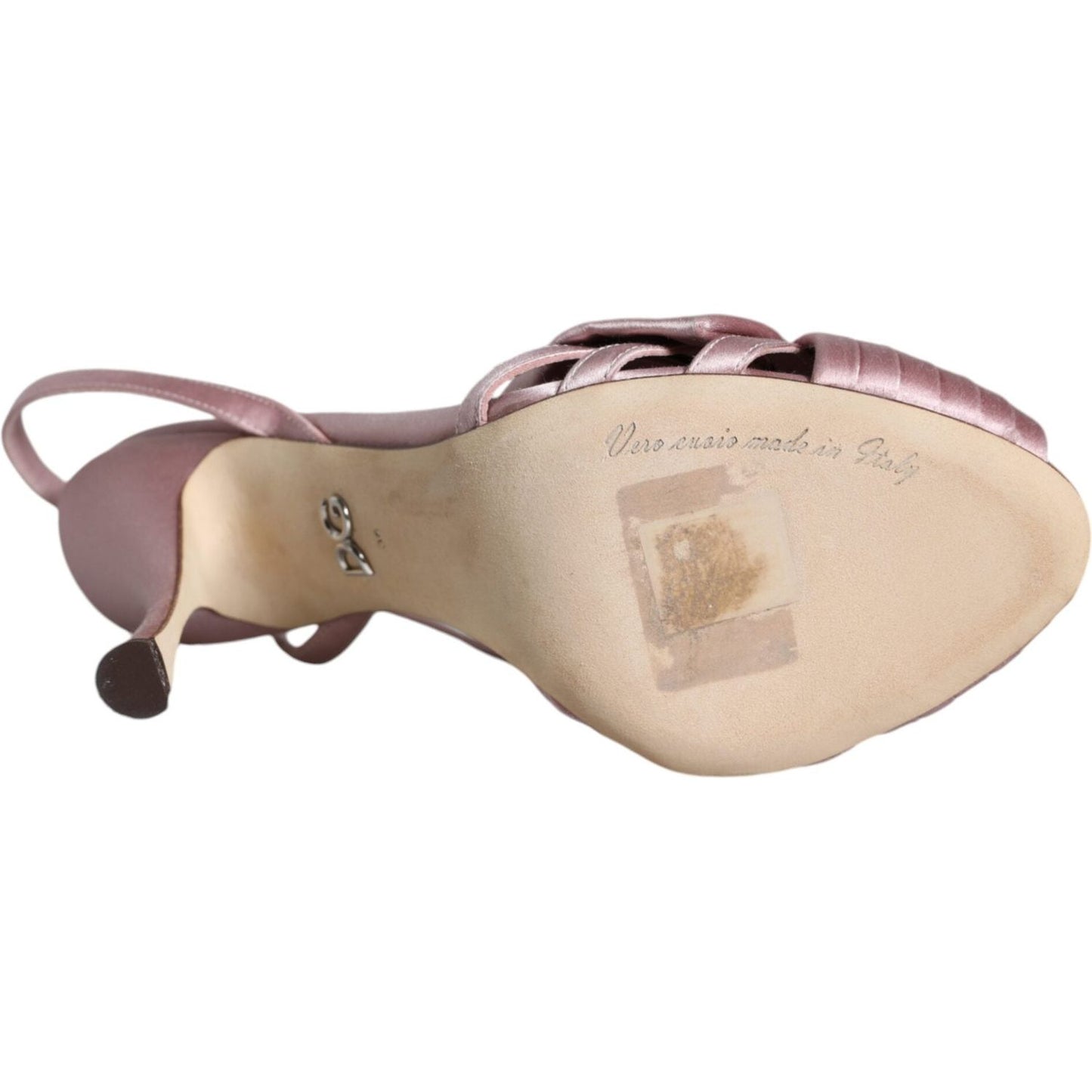 Dolce & Gabbana Pink Keira Crystal Heels Sandals Shoes Dolce & Gabbana Tan
