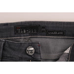 Acht Gray Cotton Slim Fit Denim Jeans
