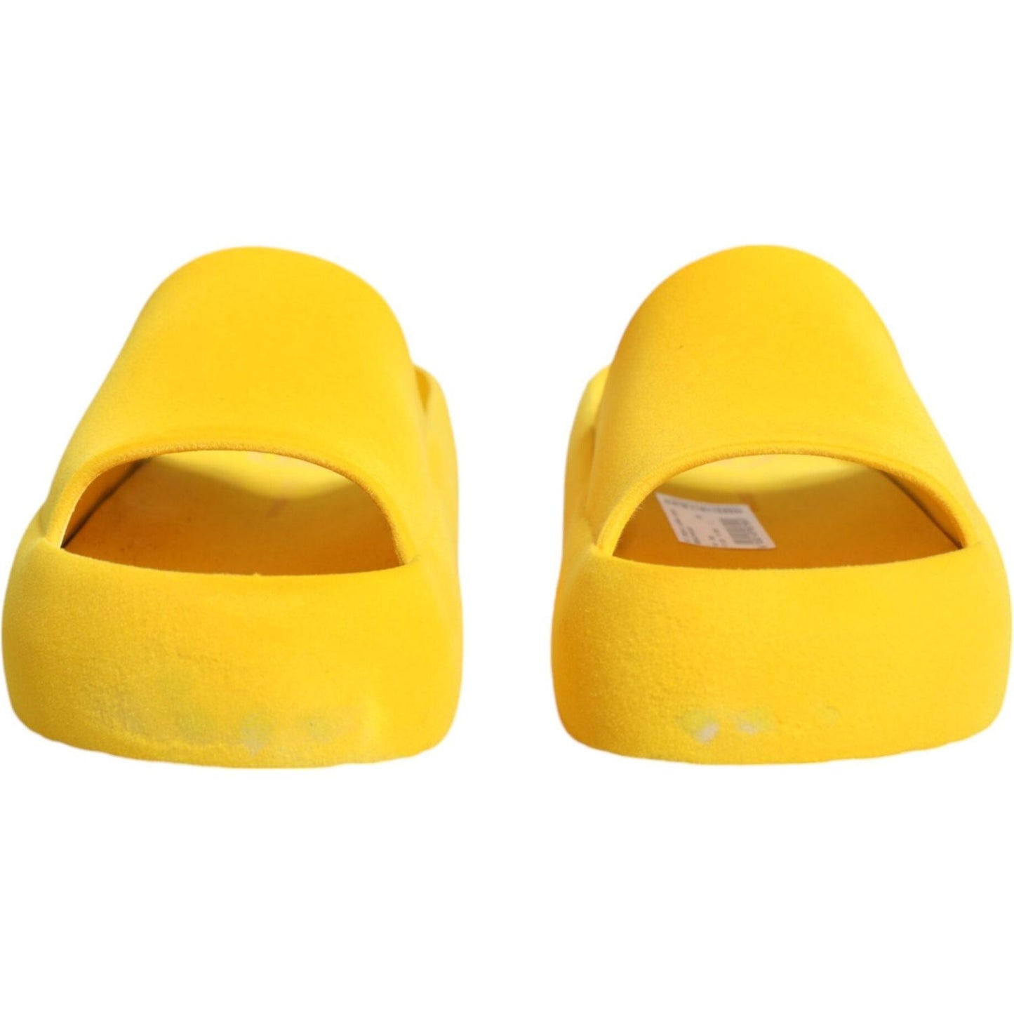 Dolce & Gabbana Yellow Rubber Slides Sandals Beachwear Shoes Dolce & Gabbana Goldenrod