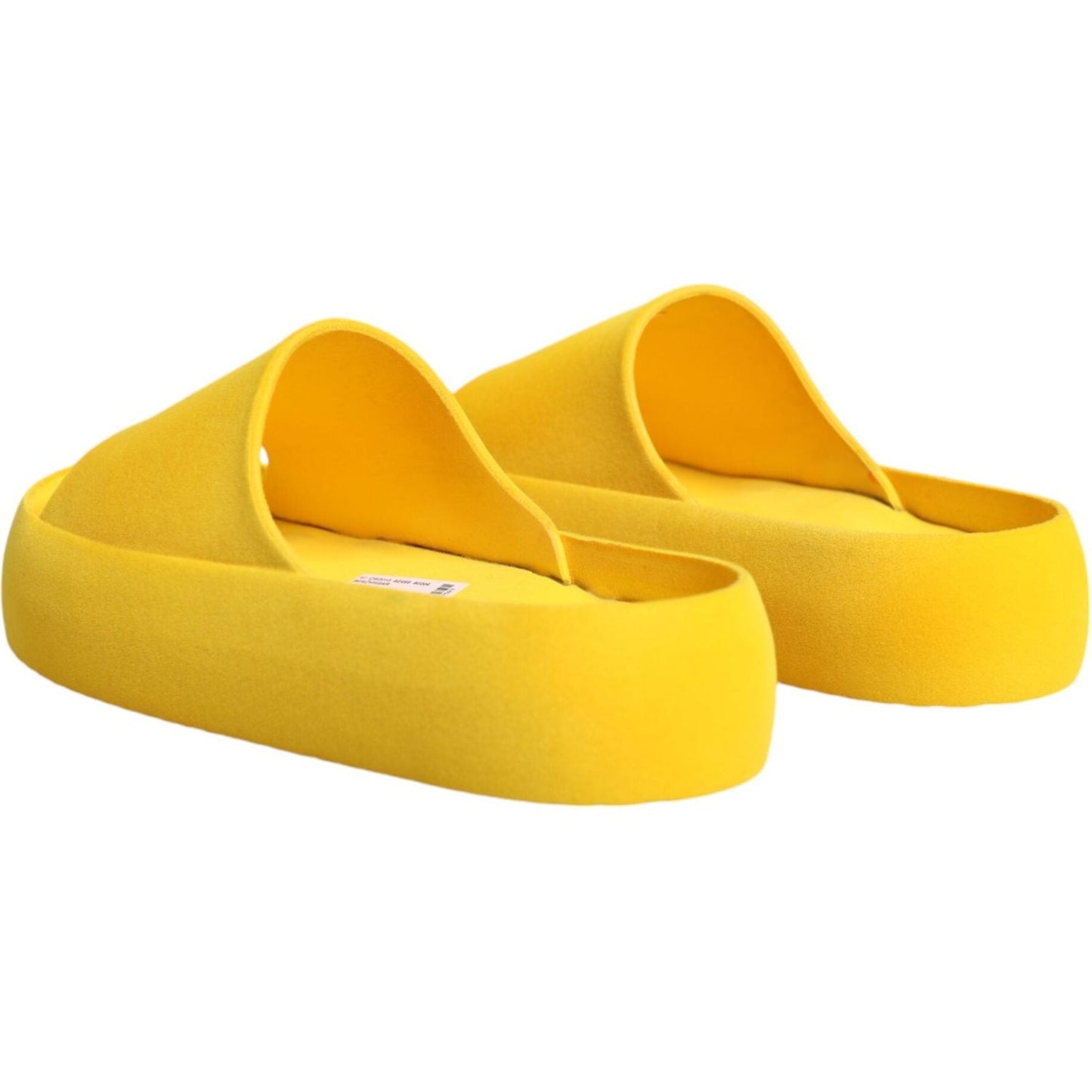 Dolce & Gabbana Yellow Rubber Slides Sandals Beachwear Shoes Dolce & Gabbana Goldenrod
