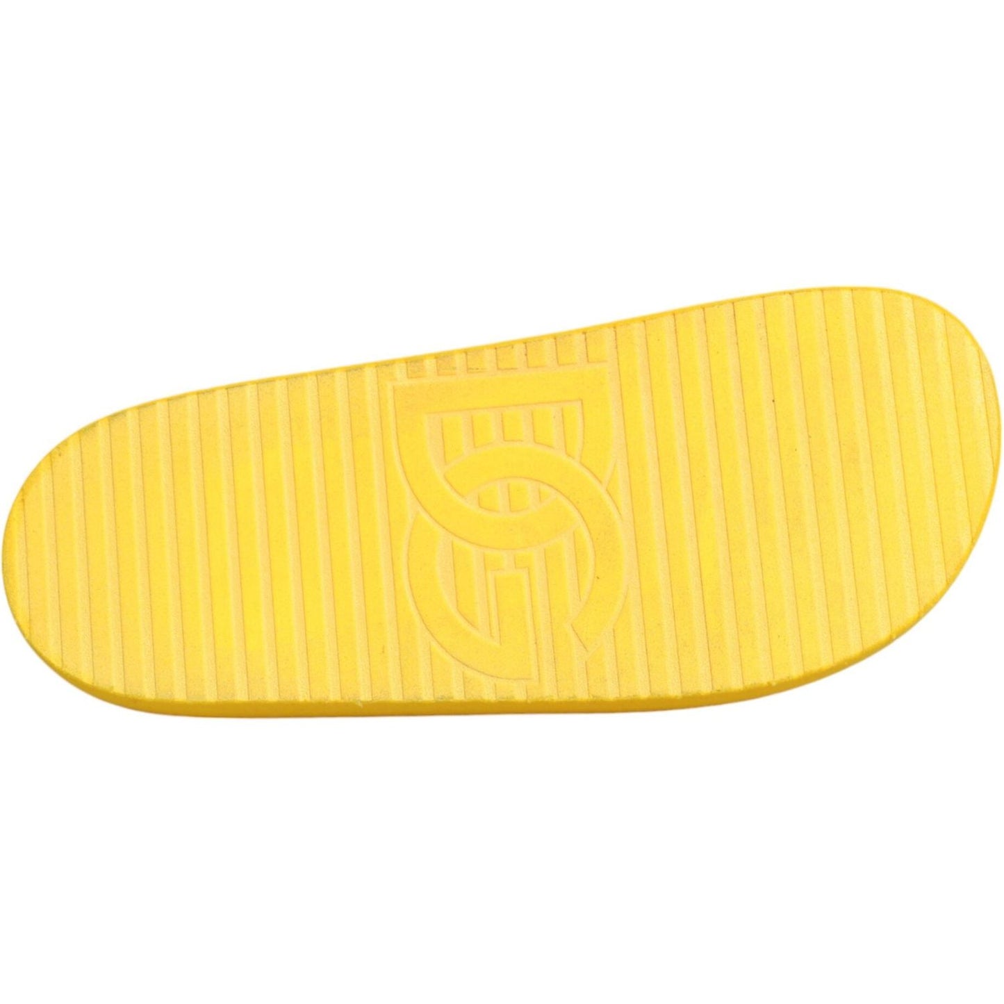 Dolce & Gabbana Yellow Rubber Slides Sandals Beachwear Shoes Dolce & Gabbana Light Goldenrod