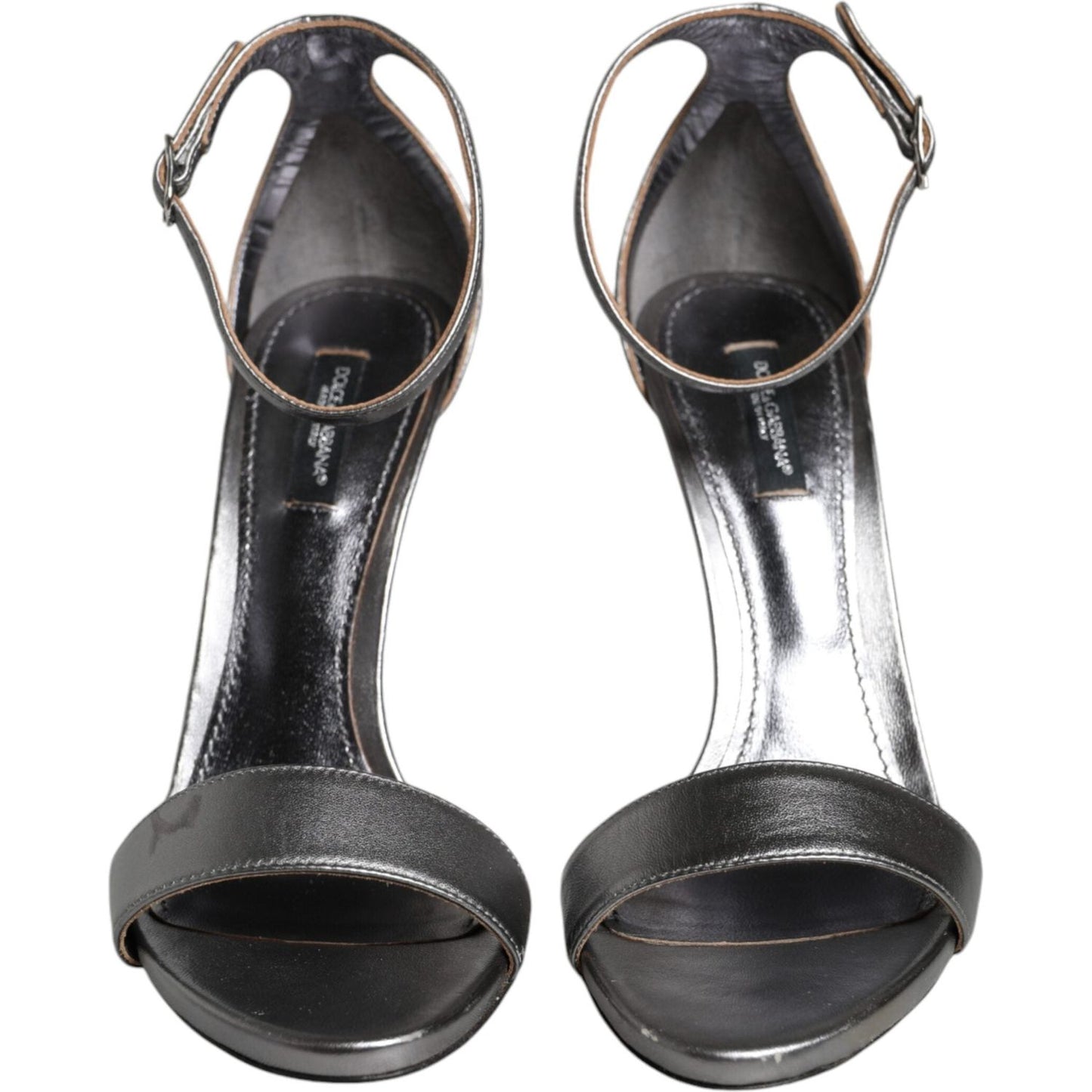 Dolce & Gabbana Silver KEIRA Heels Ankle Strap Sandals Shoes Dolce & Gabbana Dark Slate Gray