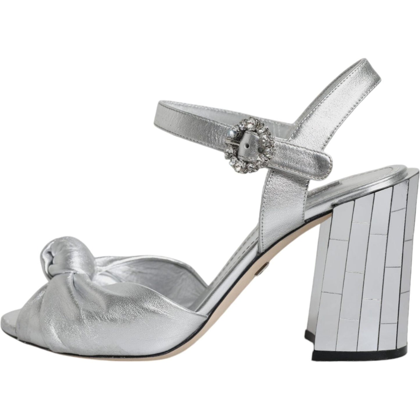 Dolce & Gabbana Silver Mirror Heels KEIRA Sandals Shoes Dolce & Gabbana Gray