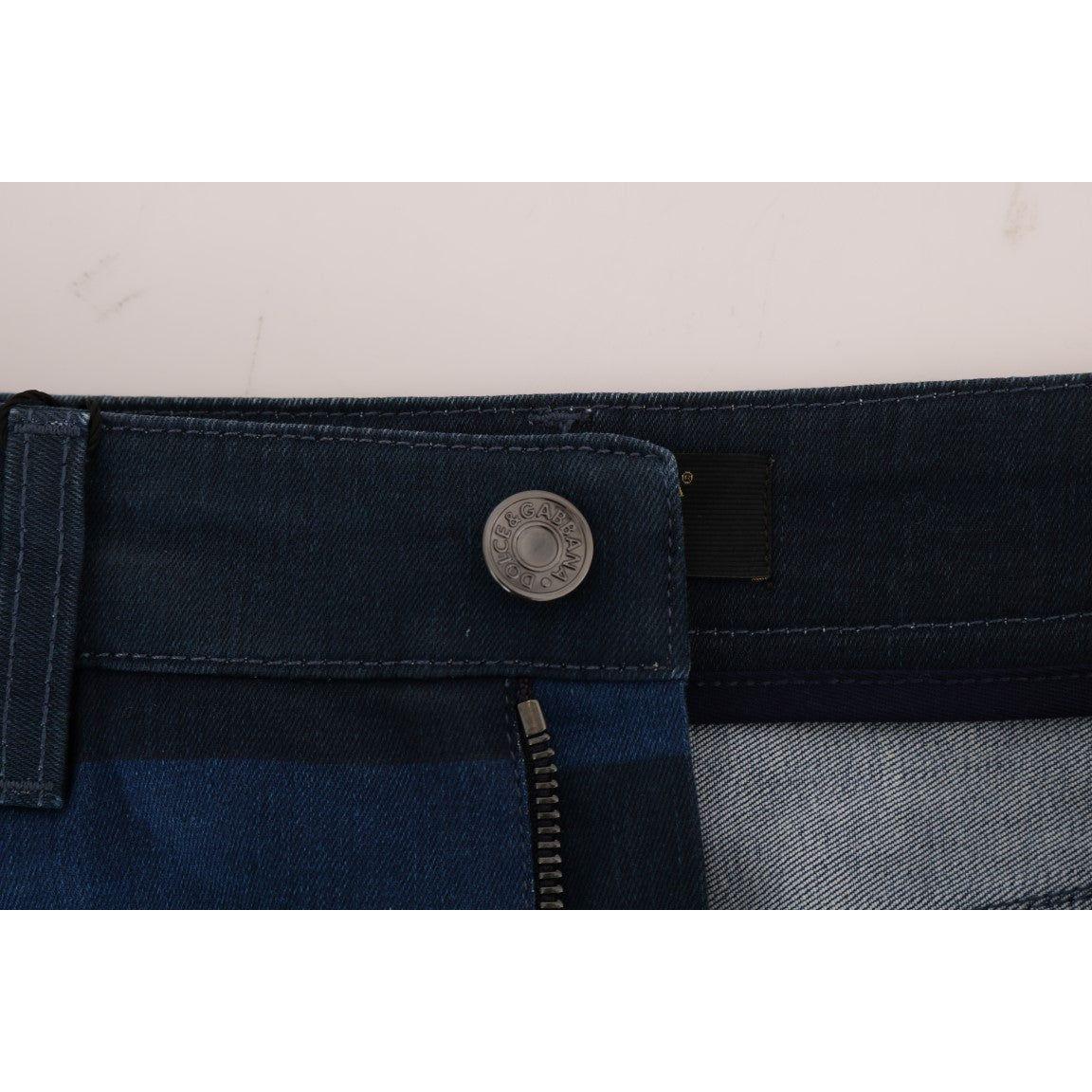 Dolce & Gabbana Chic Blue Denim Mini Skirt Dolce & Gabbana Black