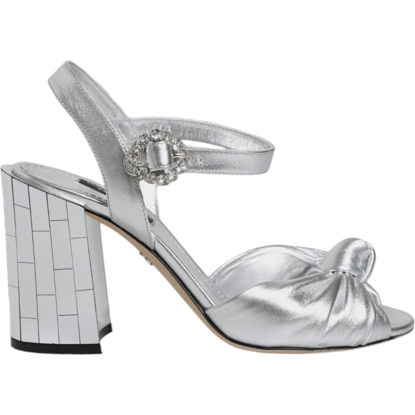 Dolce & Gabbana Silver Mirror Heels KEIRA Sandals Shoes Dolce & Gabbana Gray