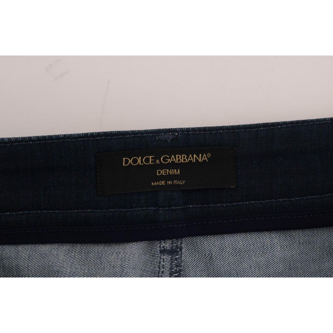 Dolce & Gabbana Chic Blue Denim Mini Skirt Dolce & Gabbana Black