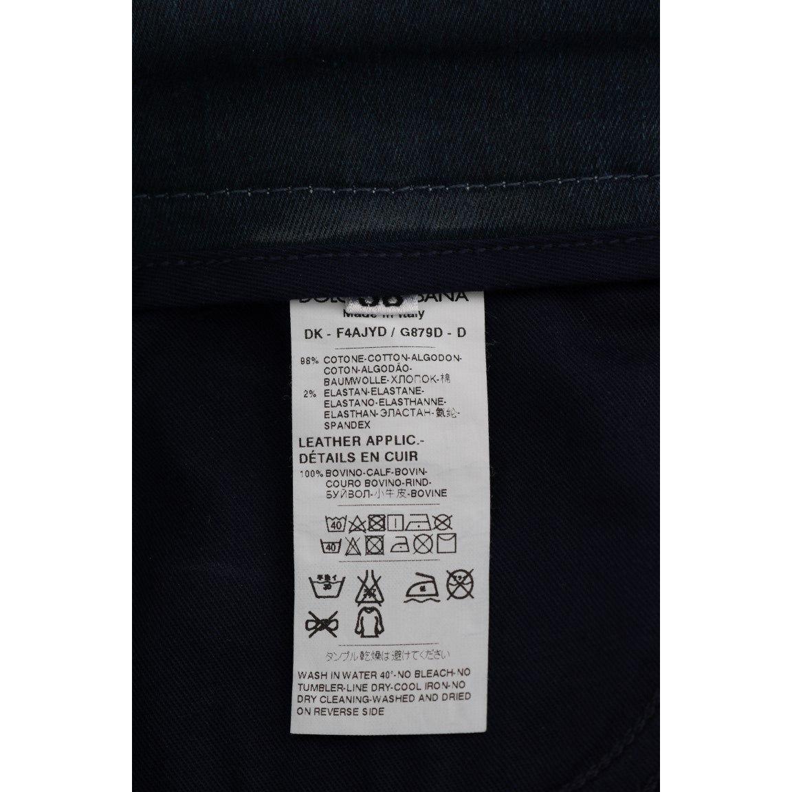 Dolce & Gabbana Chic Blue Denim Mini Skirt Dolce & Gabbana Gray