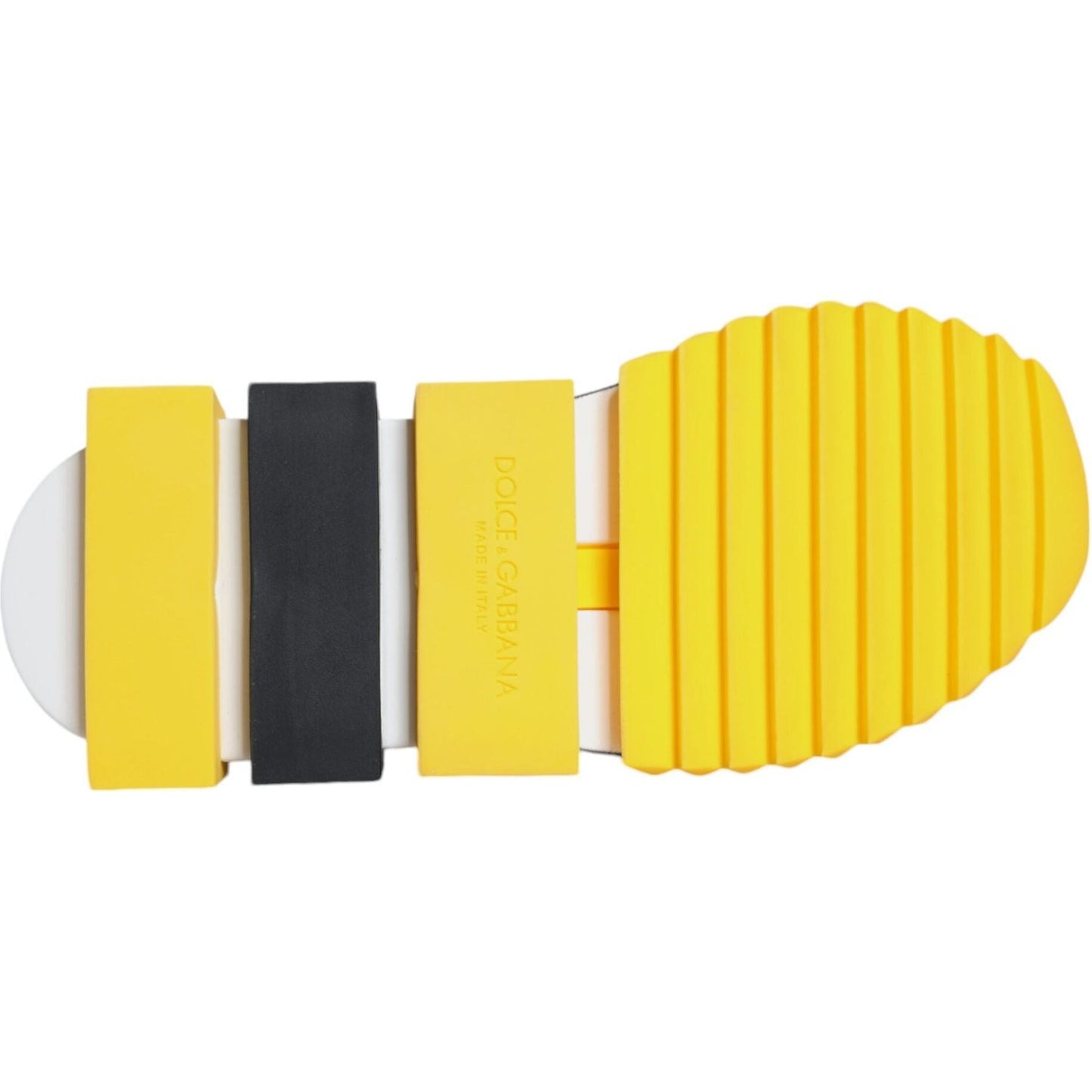 Dolce & Gabbana Yellow Sorrento Crystals Low Top Sneakers Shoes Dolce & Gabbana Goldenrod