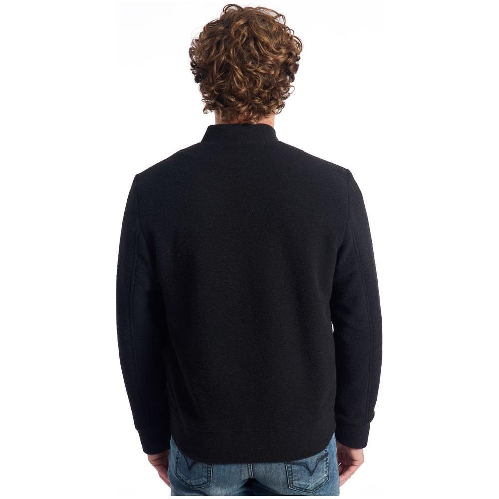 Roberto Pepe Luxury Black Wool Men's Jacket