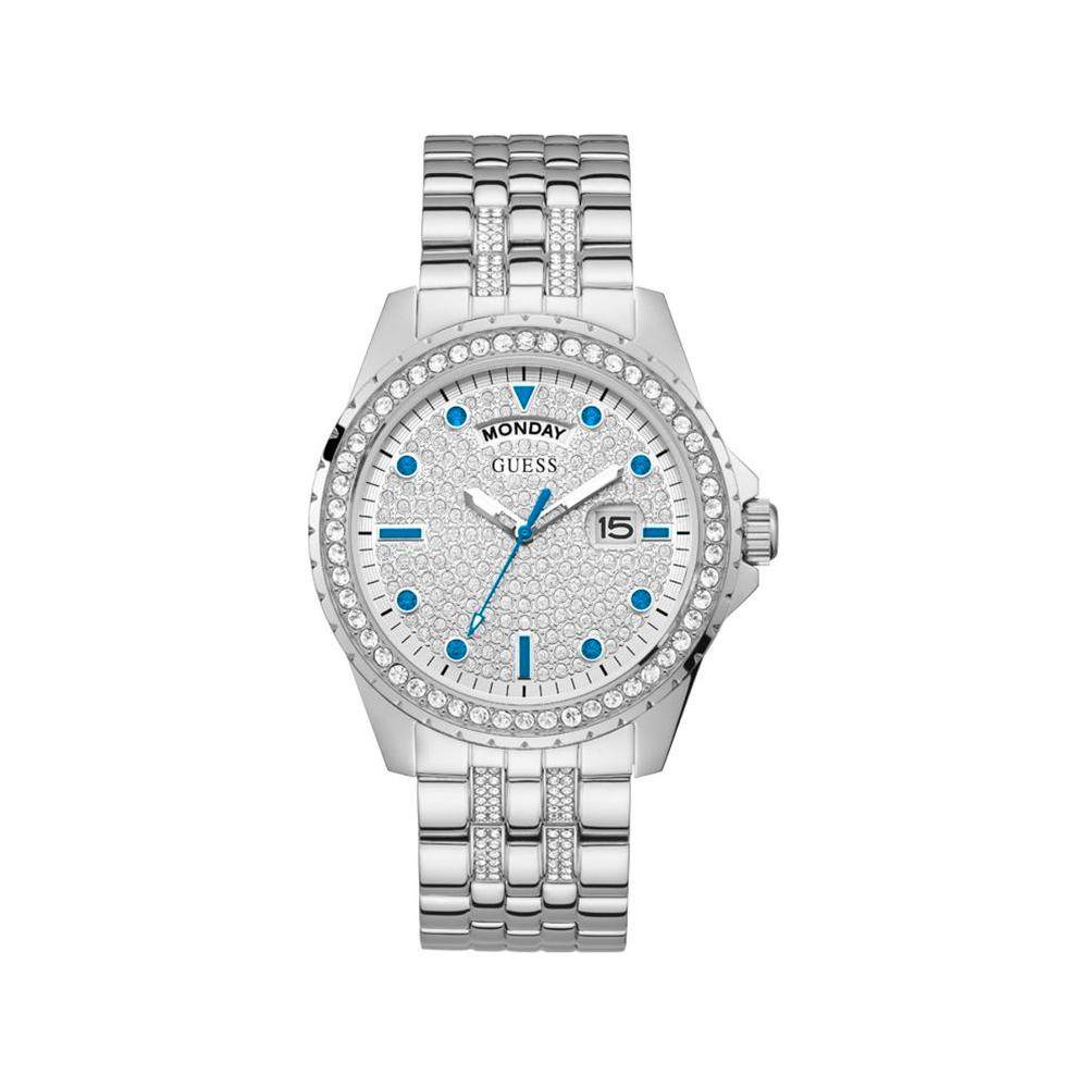 Guess Silver Stainless Steel Watch Guess Light Gray