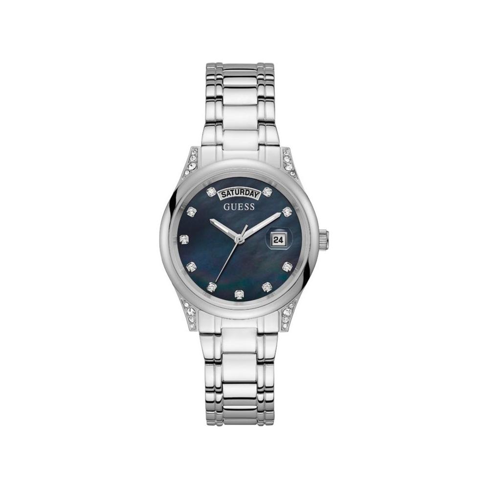 Guess Silver Stainless Steel Watch Guess Gray